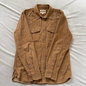 Madewell Tan Corduroy Button Down Shirt Size S